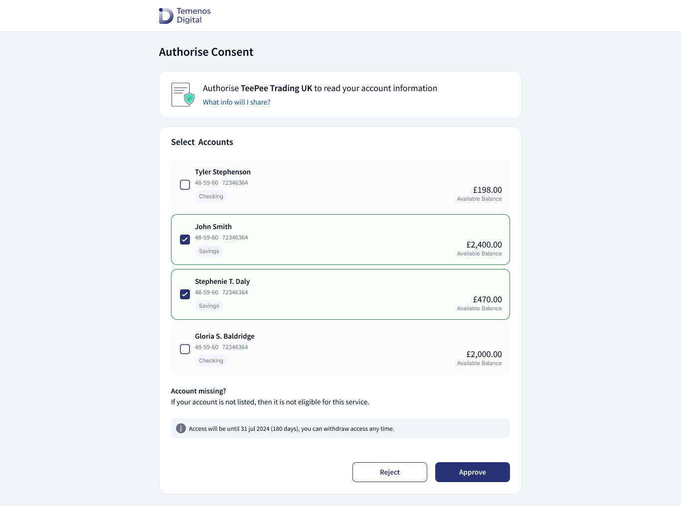 Account Information (UK)